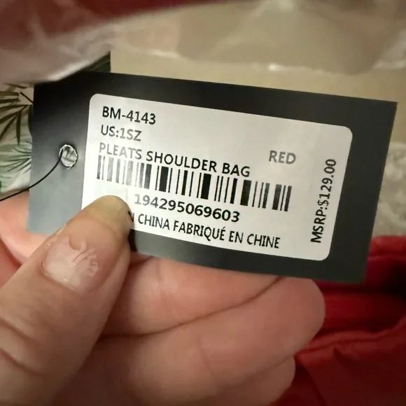 NWT Badgley Mischka Vibrant Red Hobo Bag - Picture 2 of 8